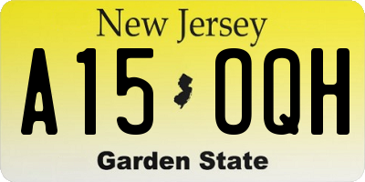 NJ license plate A15OQH