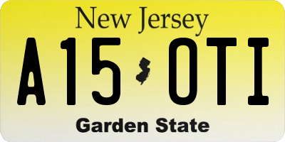 NJ license plate A15OTI