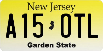 NJ license plate A15OTL