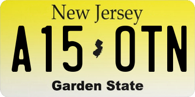 NJ license plate A15OTN