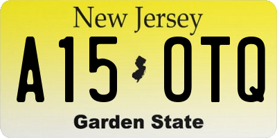 NJ license plate A15OTQ