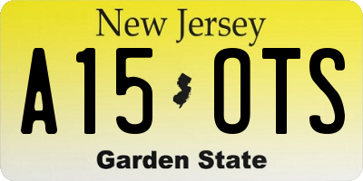 NJ license plate A15OTS