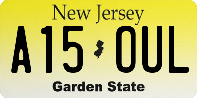 NJ license plate A15OUL