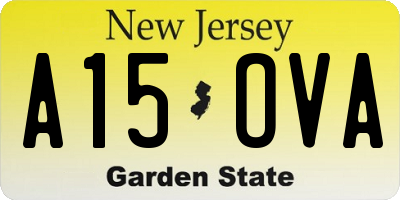 NJ license plate A15OVA