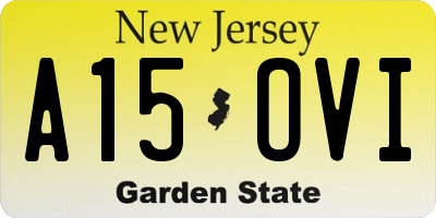 NJ license plate A15OVI