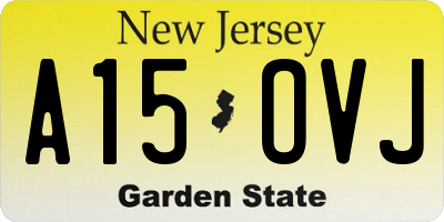 NJ license plate A15OVJ