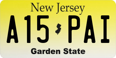 NJ license plate A15PAI