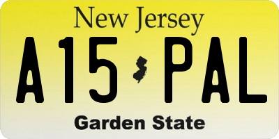 NJ license plate A15PAL