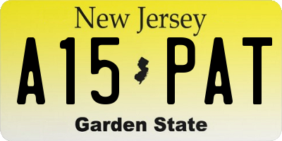 NJ license plate A15PAT