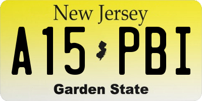 NJ license plate A15PBI