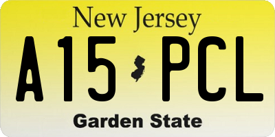 NJ license plate A15PCL