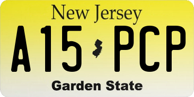 NJ license plate A15PCP