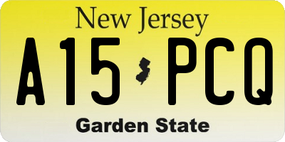 NJ license plate A15PCQ