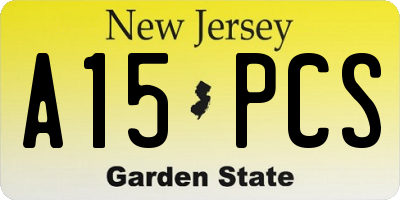 NJ license plate A15PCS