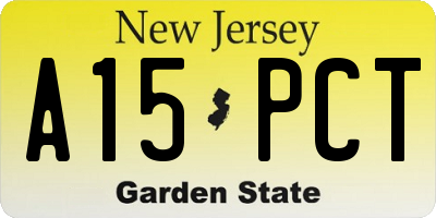NJ license plate A15PCT