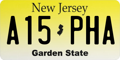 NJ license plate A15PHA
