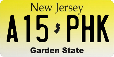 NJ license plate A15PHK