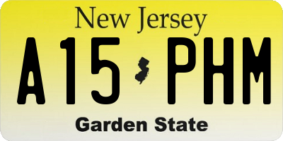 NJ license plate A15PHM