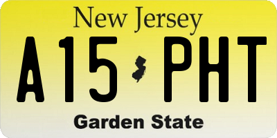NJ license plate A15PHT