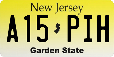 NJ license plate A15PIH