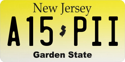NJ license plate A15PII
