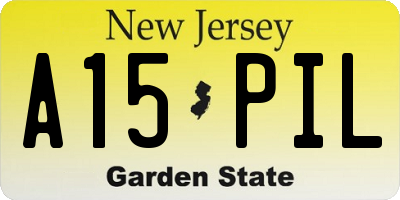 NJ license plate A15PIL