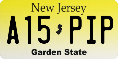 NJ license plate A15PIP