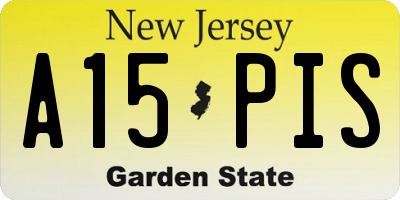 NJ license plate A15PIS