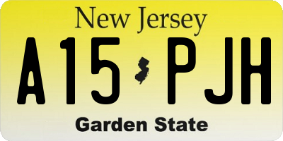 NJ license plate A15PJH