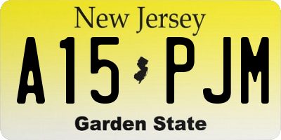 NJ license plate A15PJM