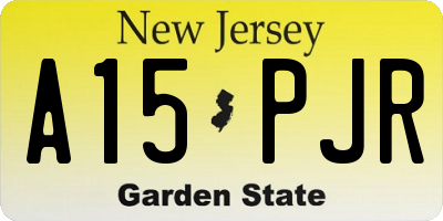 NJ license plate A15PJR
