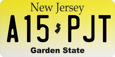 NJ license plate A15PJT