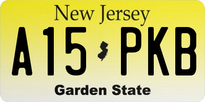 NJ license plate A15PKB