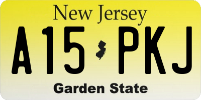 NJ license plate A15PKJ
