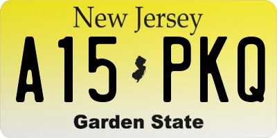 NJ license plate A15PKQ