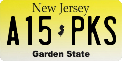 NJ license plate A15PKS