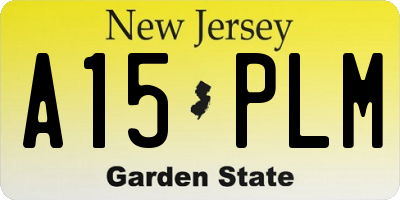 NJ license plate A15PLM