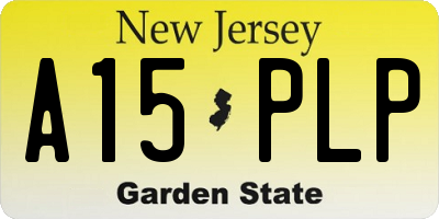 NJ license plate A15PLP
