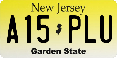 NJ license plate A15PLU