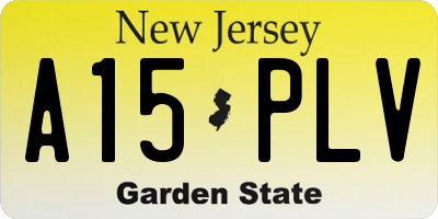 NJ license plate A15PLV
