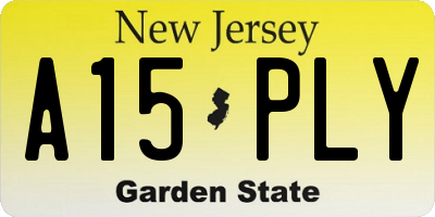 NJ license plate A15PLY