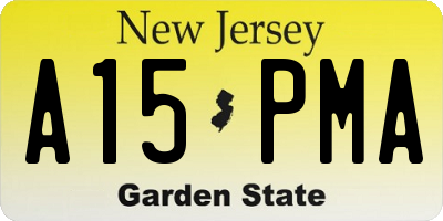 NJ license plate A15PMA