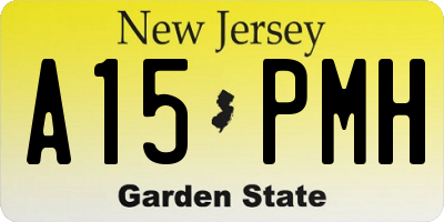 NJ license plate A15PMH