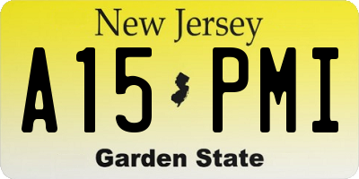 NJ license plate A15PMI