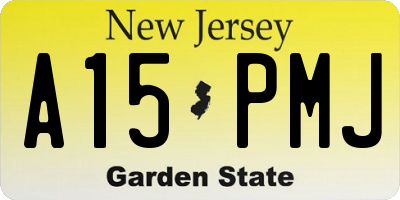NJ license plate A15PMJ