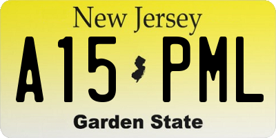 NJ license plate A15PML