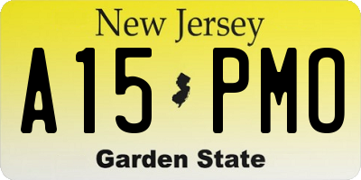 NJ license plate A15PMO