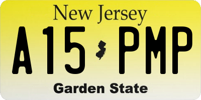 NJ license plate A15PMP