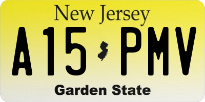 NJ license plate A15PMV