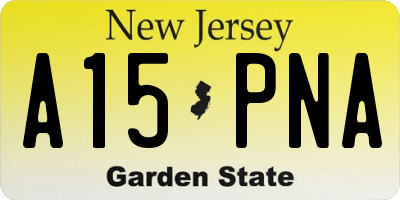 NJ license plate A15PNA